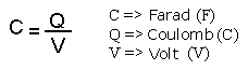 formule capacité d'un condensateur