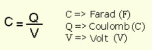 formule capacité d'un condensateur
