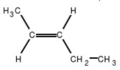 Formule développée du (E)-pent-2-ène