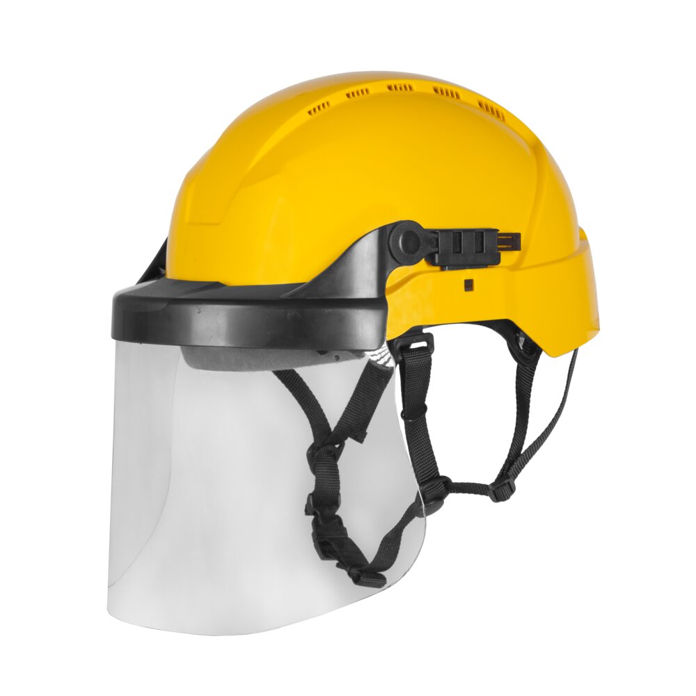 ATRA S10 - Écran facial de base en polycarbonate fixé au casque.